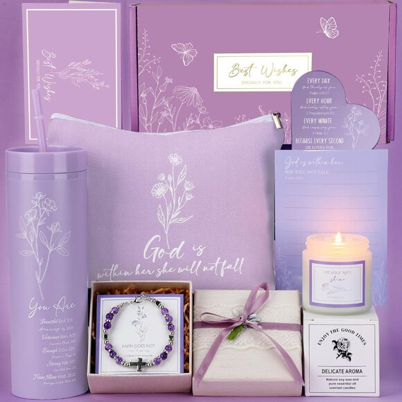Other - Purple Christian Gift Basket Set Women Faith Inspirational Religious Gifts